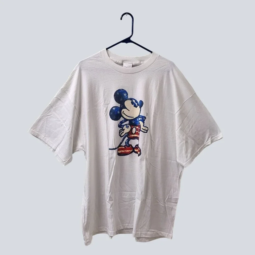 Vintage Disney Store White Mickey Mouse T Shirt XXL